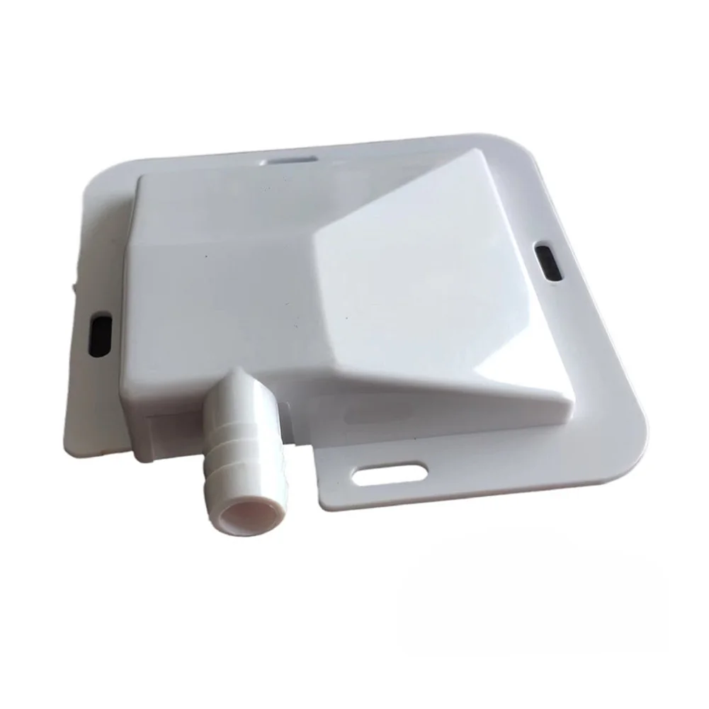 Window AC Drip Tray Plastic Condensate Collector with 1 Meter Hose for Air Conditioner Drainage White 119x119mm