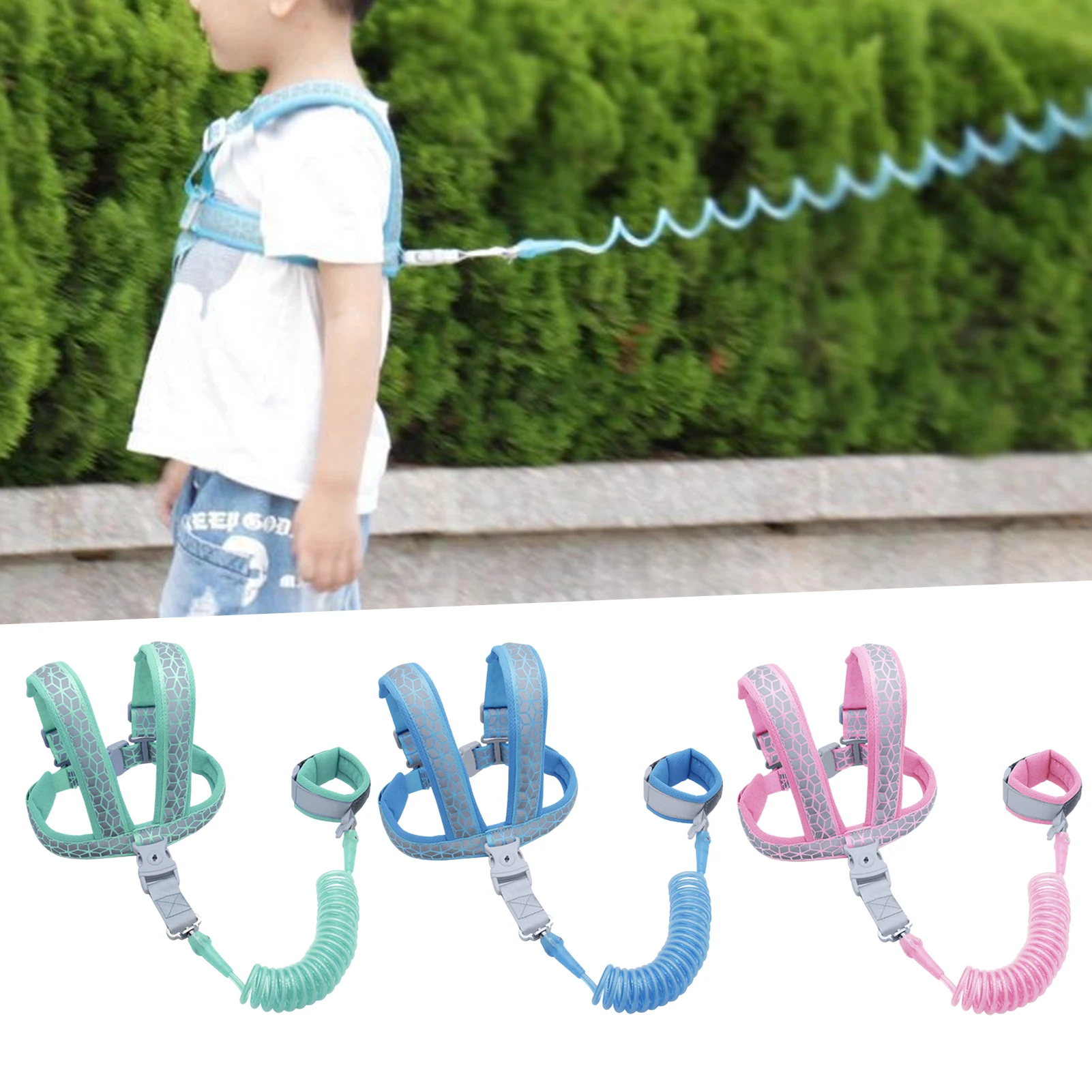 Toddler Leash Safety Harness Dual-Use Outdoor Walking Hand Belt Anti-lost Wristband Kids Safety Learning Walk Accessories