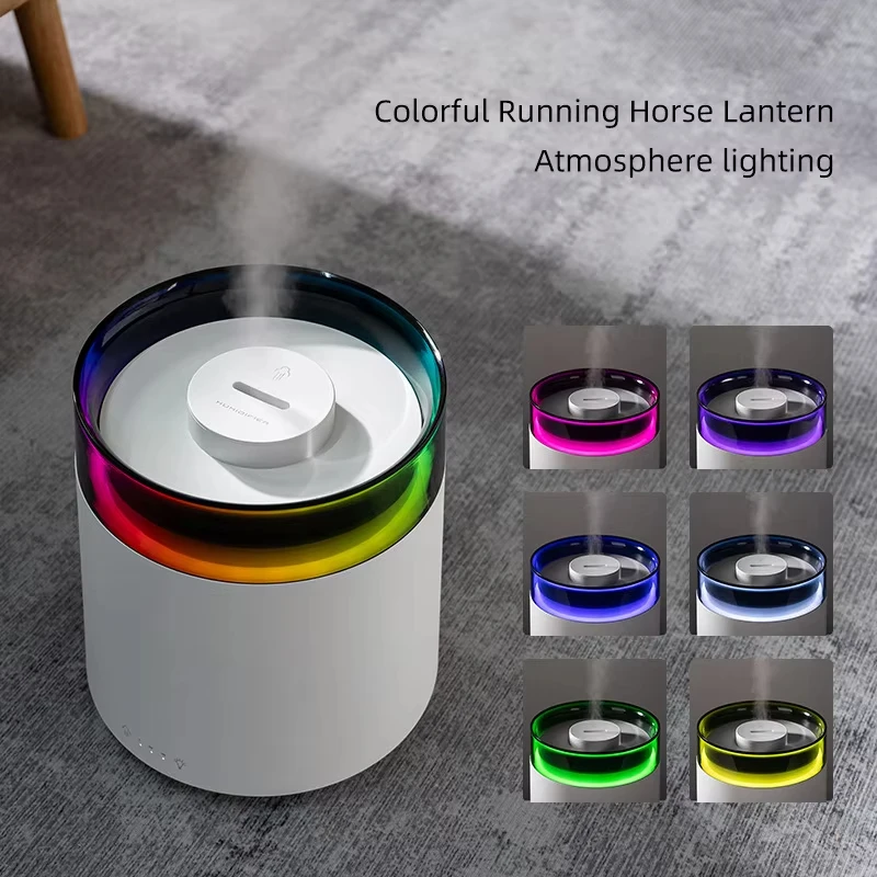 3L Electric Essential Oil Diffuser with Colorful Ambient Light Aroma Humidifier 3 Speed Spray Quiet Moisturizing for Home Office