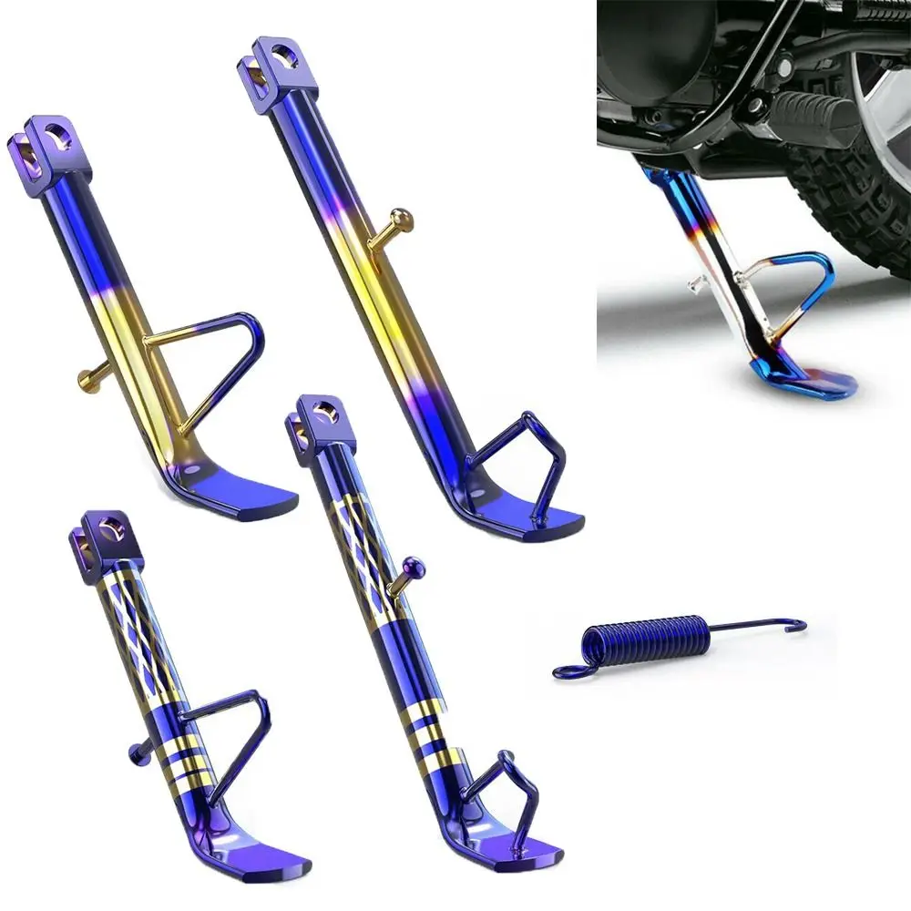 Useful Retractable Support Foot Shelf Parking Racks Universal Motorcycle Kickstand Adjustable Motorbike Side Kick Stand