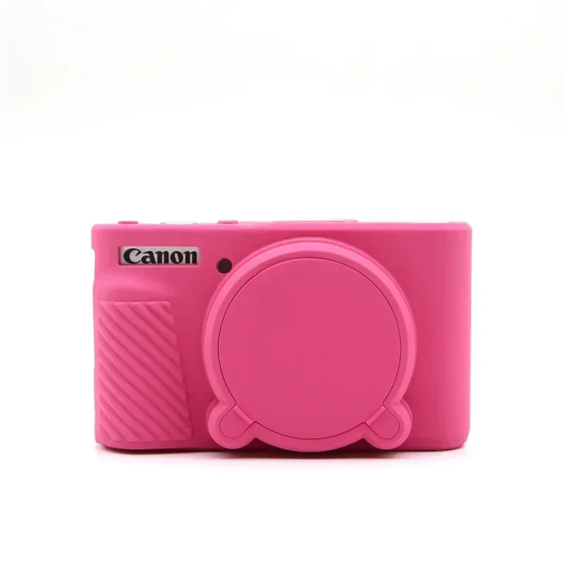 New Soft SX740 Camera Silicone Case Body Skin Bag For Canon PowerShot SX730 SX740 SX740HS Rubber Cover With Lens Protector Cap