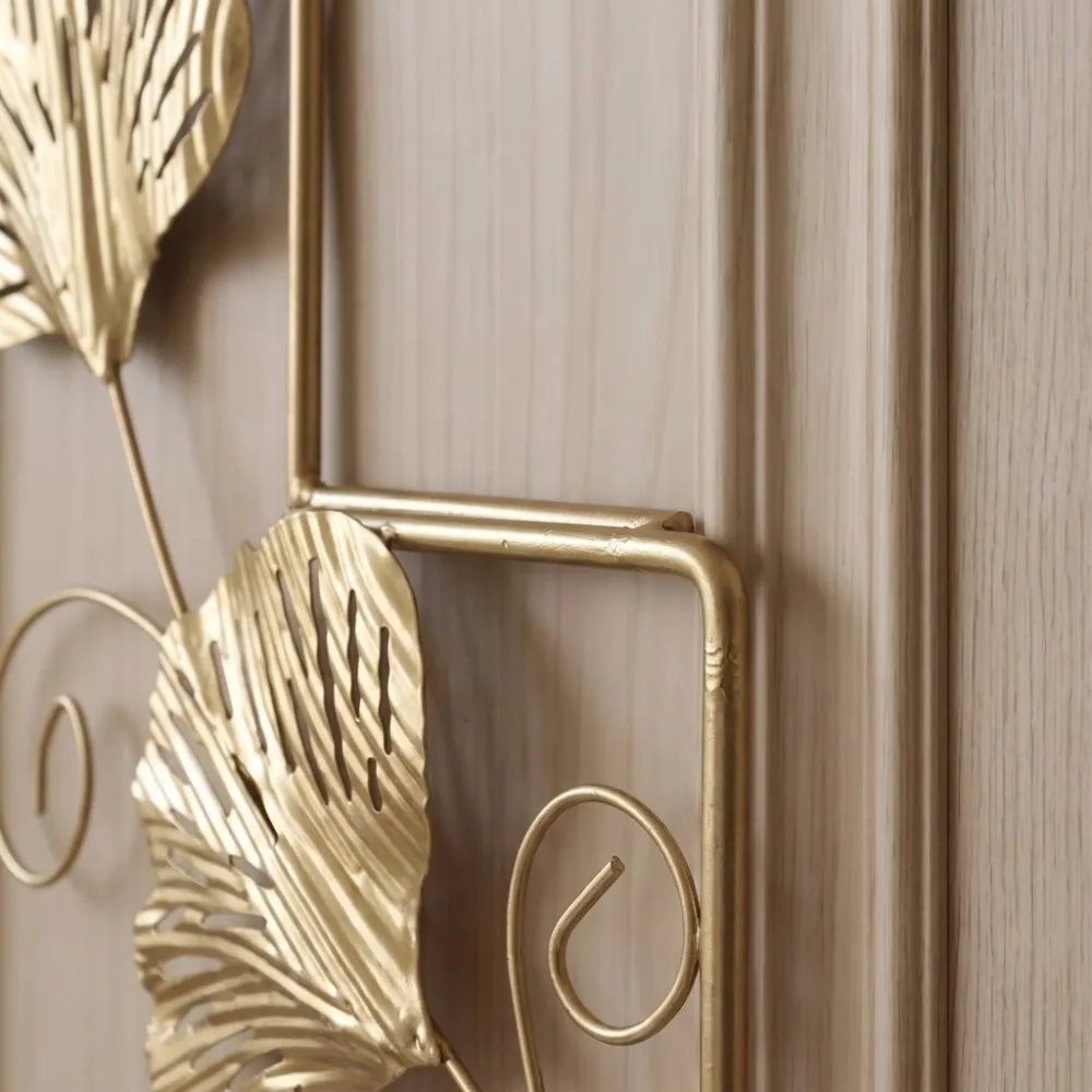 7.9in Metal Wall Art Decor Gold Color Wall Mounted Home Decor Wall Art Silhouette Design Living Room Wall Decor For Living Room