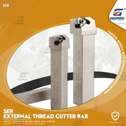 1PC SER1616H16 SER1616H11 SER1212H11 SER1212H16 SER2020K16 External Threading Tool White Holder Used For 11IR 16IR 16ER Inserts