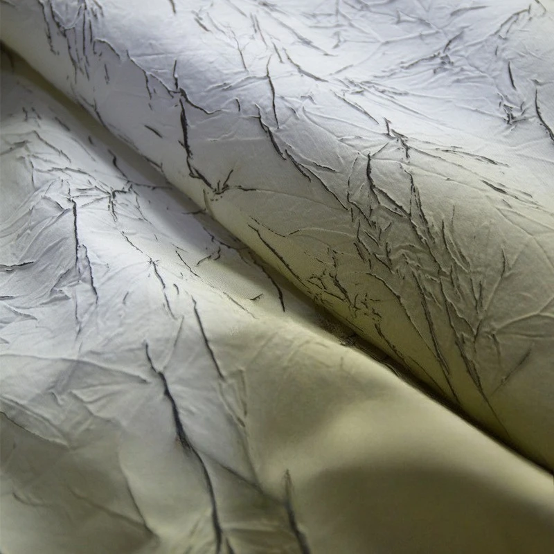 

Двухслойная ткань с градиентным эффектом и эффектом помятости для дизайнерской одежды, шитья своими руками, ткань на метры