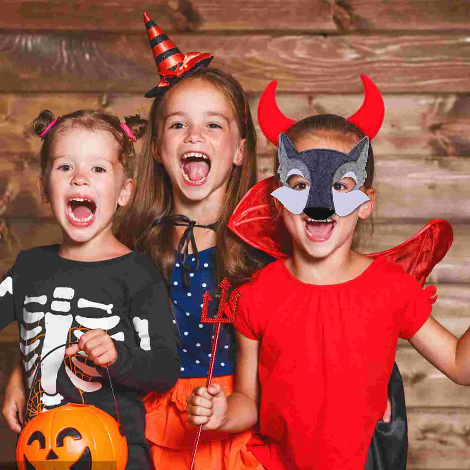 6 Pcs Non-woven Felt Surface Mask Prop Wolf Costume Masks Halloween Costumes Animal Prom Animals Child