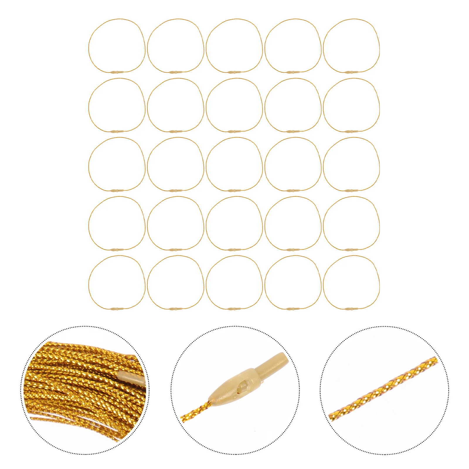 

200Pcs Christmas Snap Locking Ropes Multi Use Tag Ties for Pendant Decorations Holiday Gifts Crafts Hanging Accessories