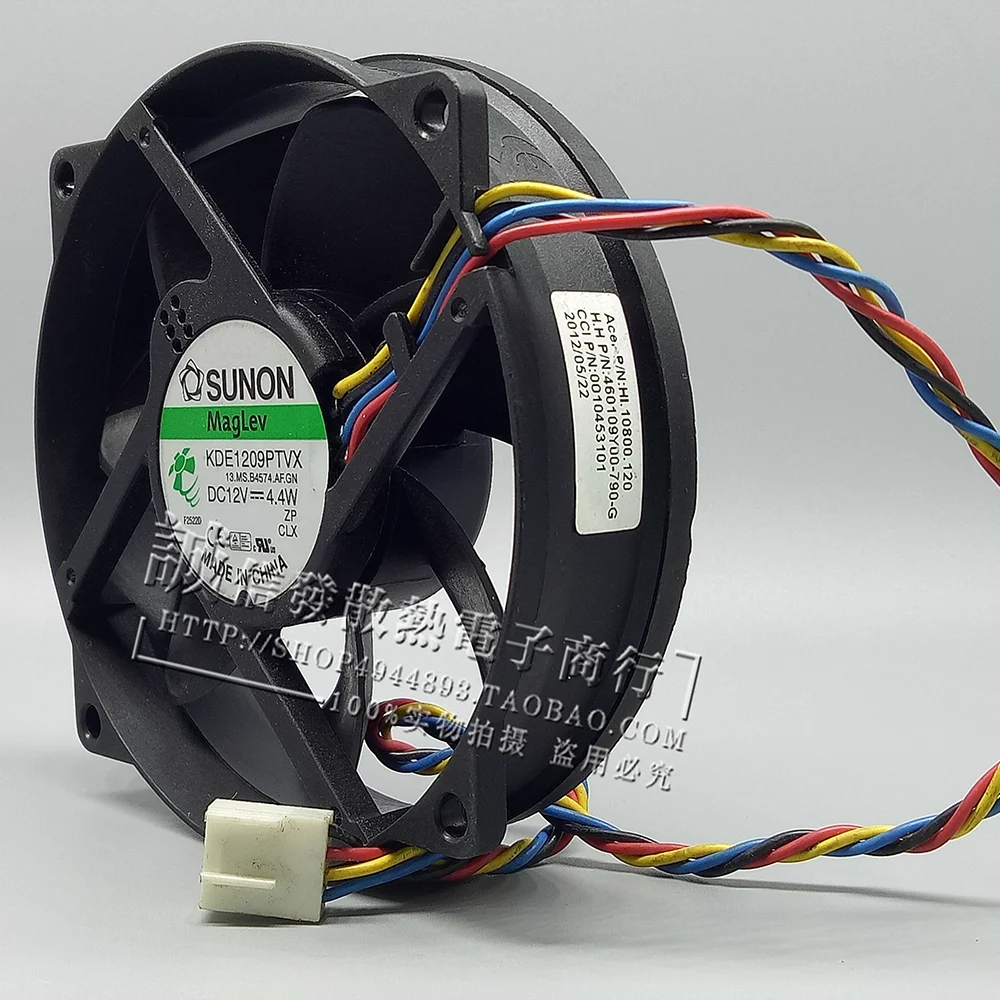 SUNON 9CM 8CM 8025 9225 90/80mm x 25mm KDE1209PTVX Maglev Cooler Cooling Fan 12V 4.4W