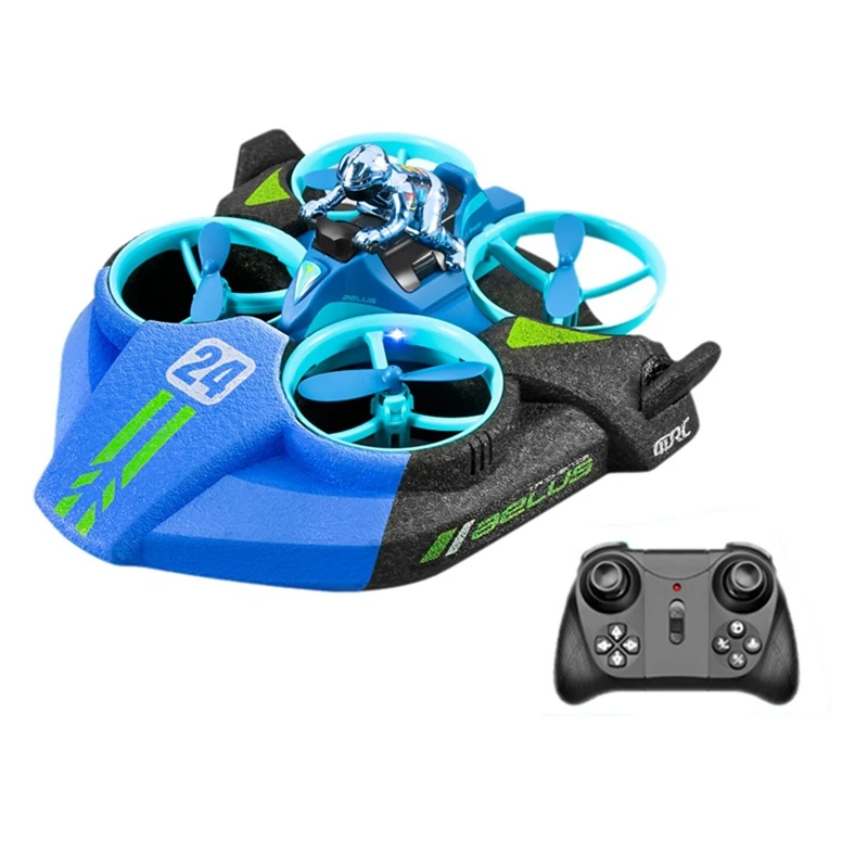 RC Helicopter Mini RC Drone Headless Mode 3 in 1 Sea Land Air Flight 2.4G Remote Control Quadcopter Boat RC Helicopter Toys Blue