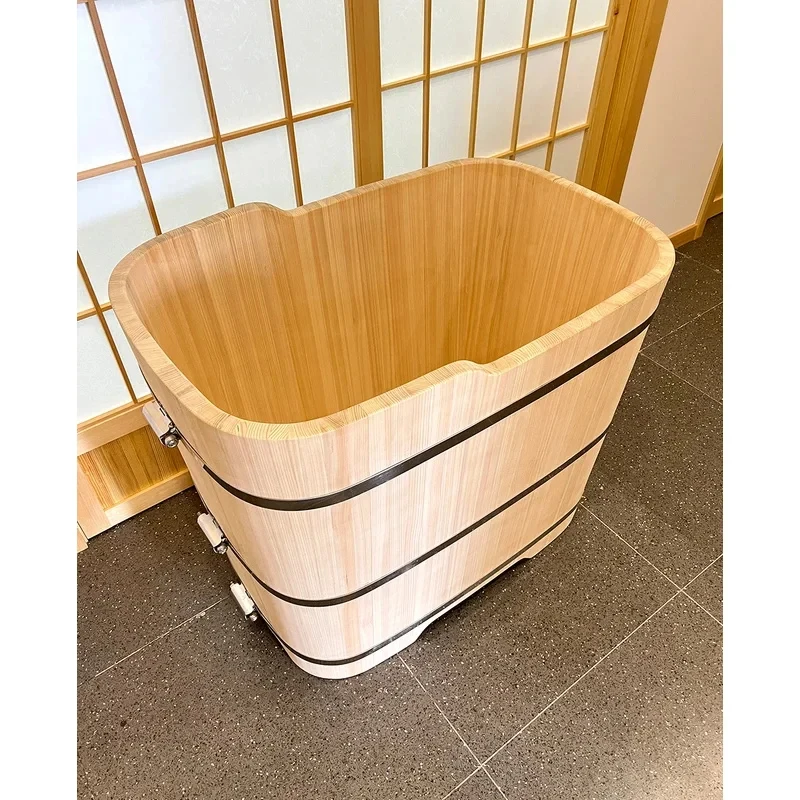 ,Bathtub, Wood Small Apartment Bath Bucket