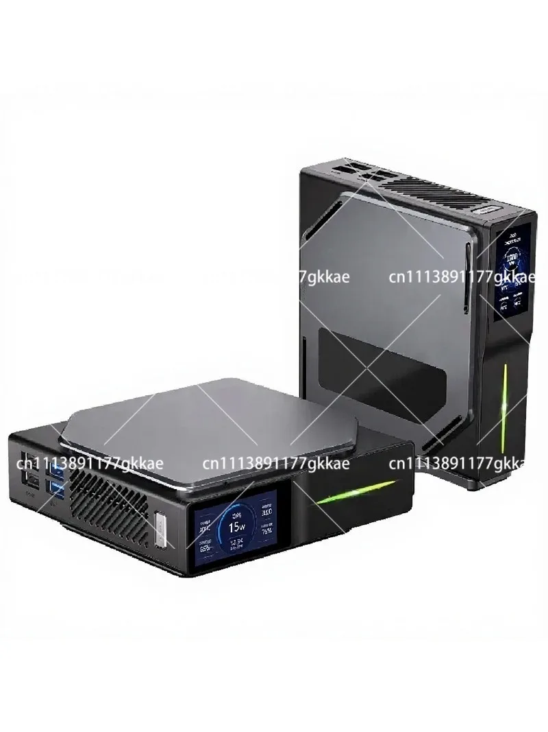 Mini Desktop PC with Smart Temperature Display, Compact Quiet Home Computer for Office, Study and Media