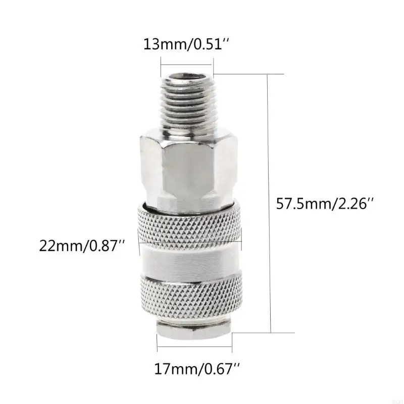 MXMF 1 Pc Euro Air Line Hose Connector Fitting Female Quick Release 1/4 Inch BSP Male