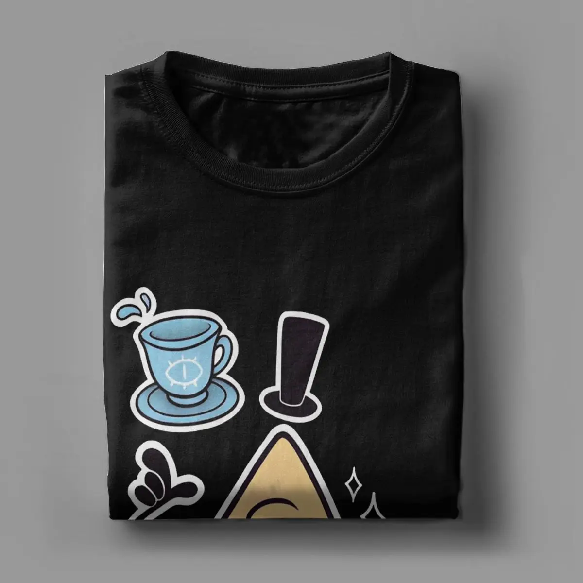 Men\'s Gravity Falls Bill Cipher T Shirt Cotton Tops Leisure Short Sleeve Crewneck Tee Shirt Summer T-Shirts