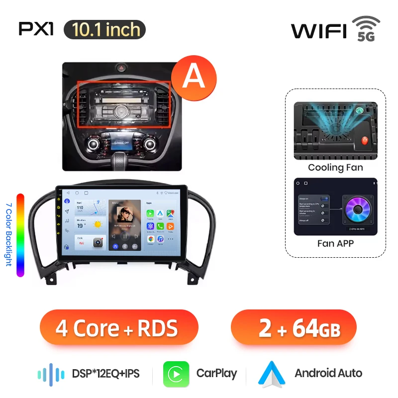 AWESAFE Draadloze CarPlay Android Auto Radio voor Nissan Juke YF15 2010-2014 Auto GPS Navigatie Plug and Play met SWC CANBUS RDS DSP BT