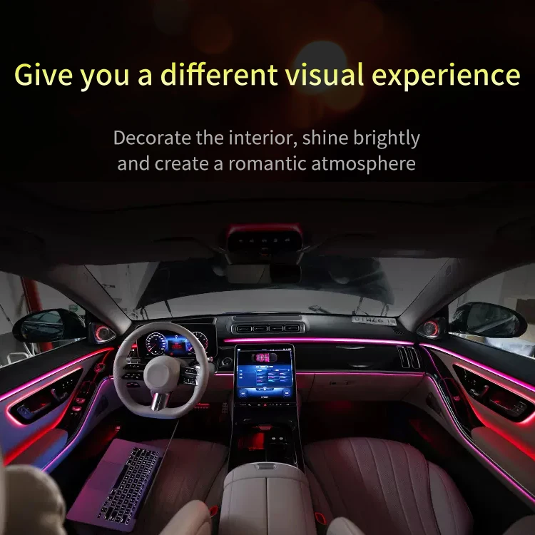 64 لون LED التصميم S580 نشط المحيطة طقم مصابيح اكسسوارات السيارات الداخلية لمرسيدس بنز S-class W223