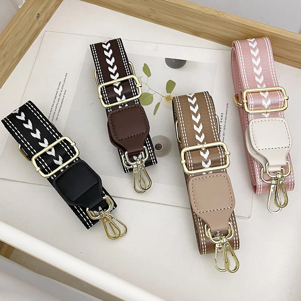 Correa para bolso de hombro para mujer, correa de hombro de Jacquard de 4cm de ancho, correas bordadas de Jacquard ajustables para reemplazo de correa de bolsos