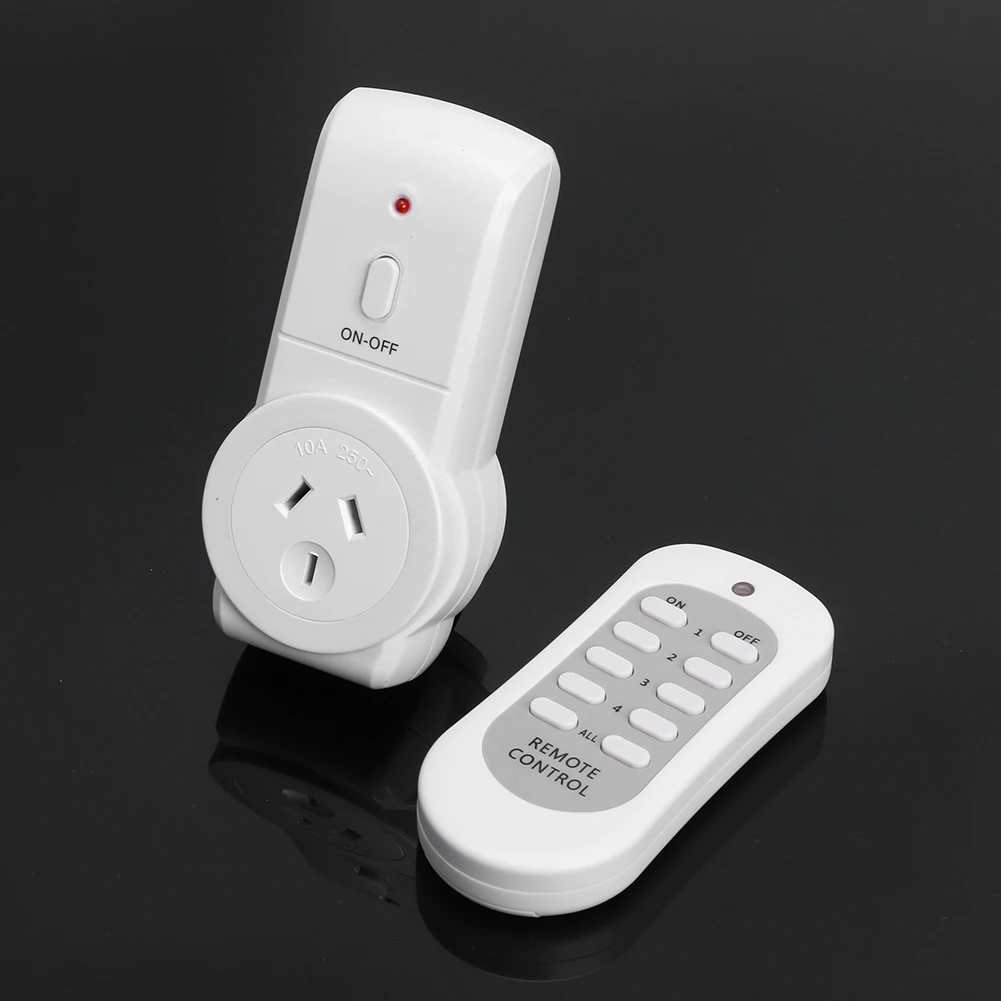 433.92MHz Remote Control 240V 50Hz 10A Wireless Remote Control On/Off Wireless Remote Control Socket Portable for Home Kitchen