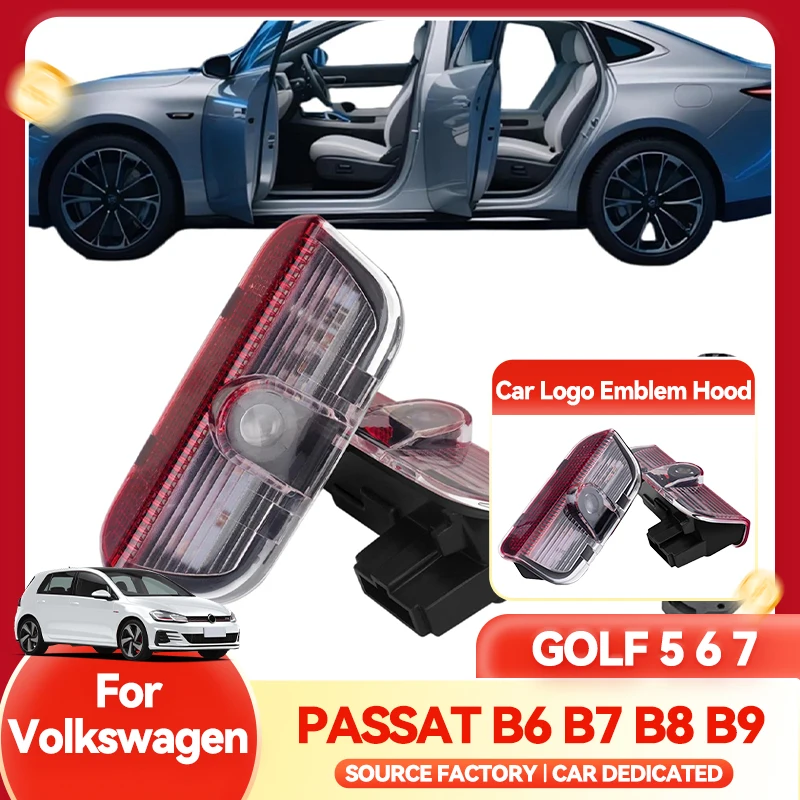 

2026 Горячие вытяжки для ламп VOLKSWAGEN VW Новые 2 шт. для VW Passat B6 B7 B8 B9 Touareg Golf 5 6 7 Jetta MK6 MK7 GTI R Светодиодные дверные двери автомобиля Proj
