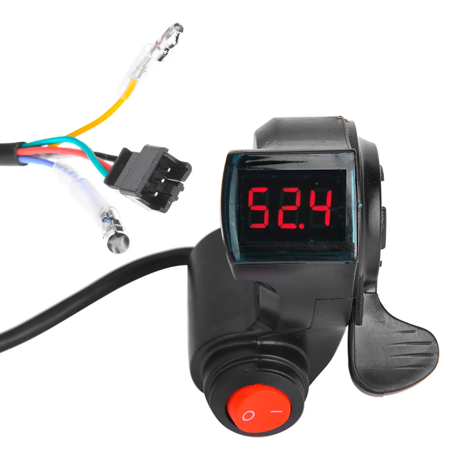 E-Bike Thumb Throttle LCD Display Digital Battery Voltage Power Switch Electric Vehicle Finger DC0.8V-4.2V for S Series E-Bike