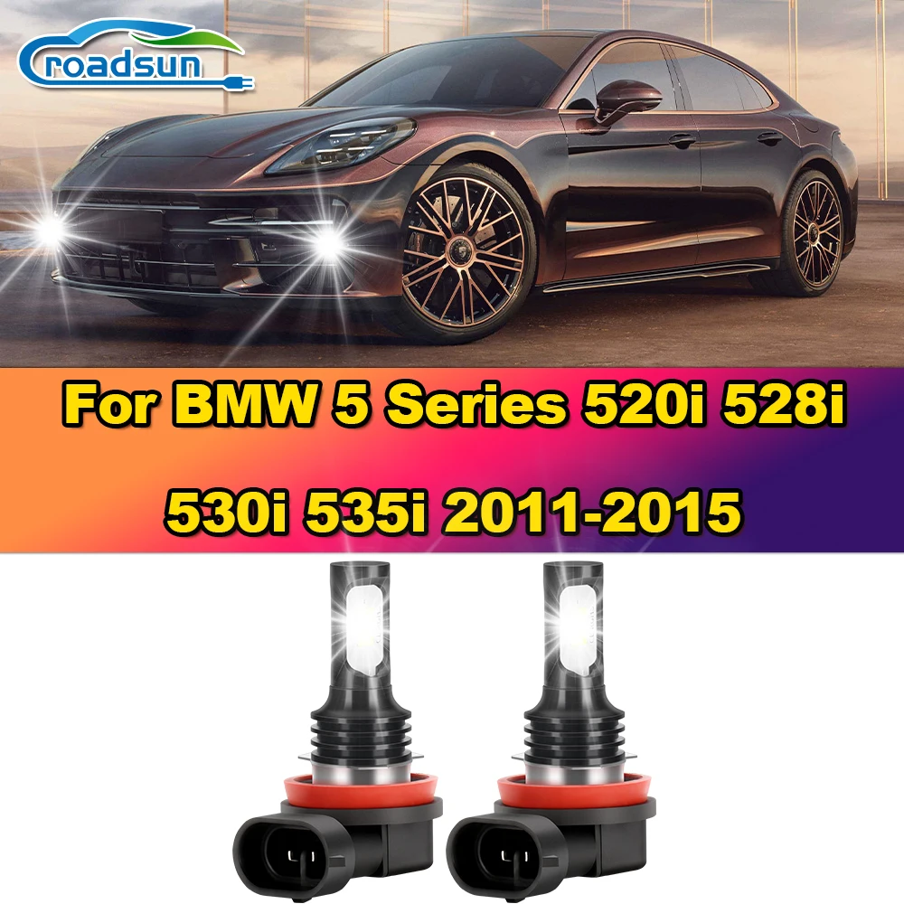 

100W High Power Car Fog Lamps 12000LM LED Fog Lights Bulbs 6000K For BMW 5 Series 520i 528i 530i 535i 2011 2012 2013 2014 2015