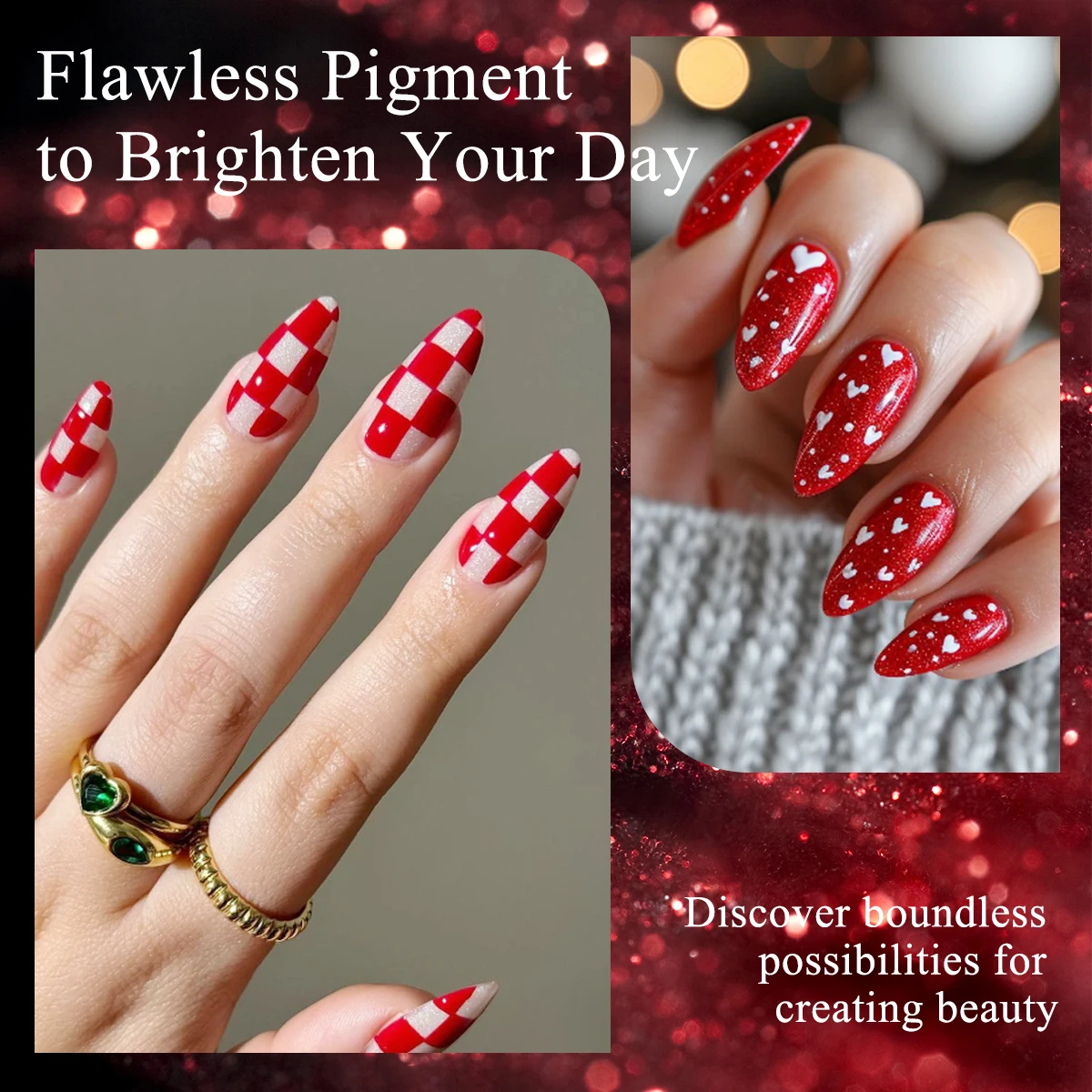 Ensemble de vernis à ongles VOKY 7ML, de couleurs vives, comprenant un couche de base et un couche de finition, des ongles de qualité salon.