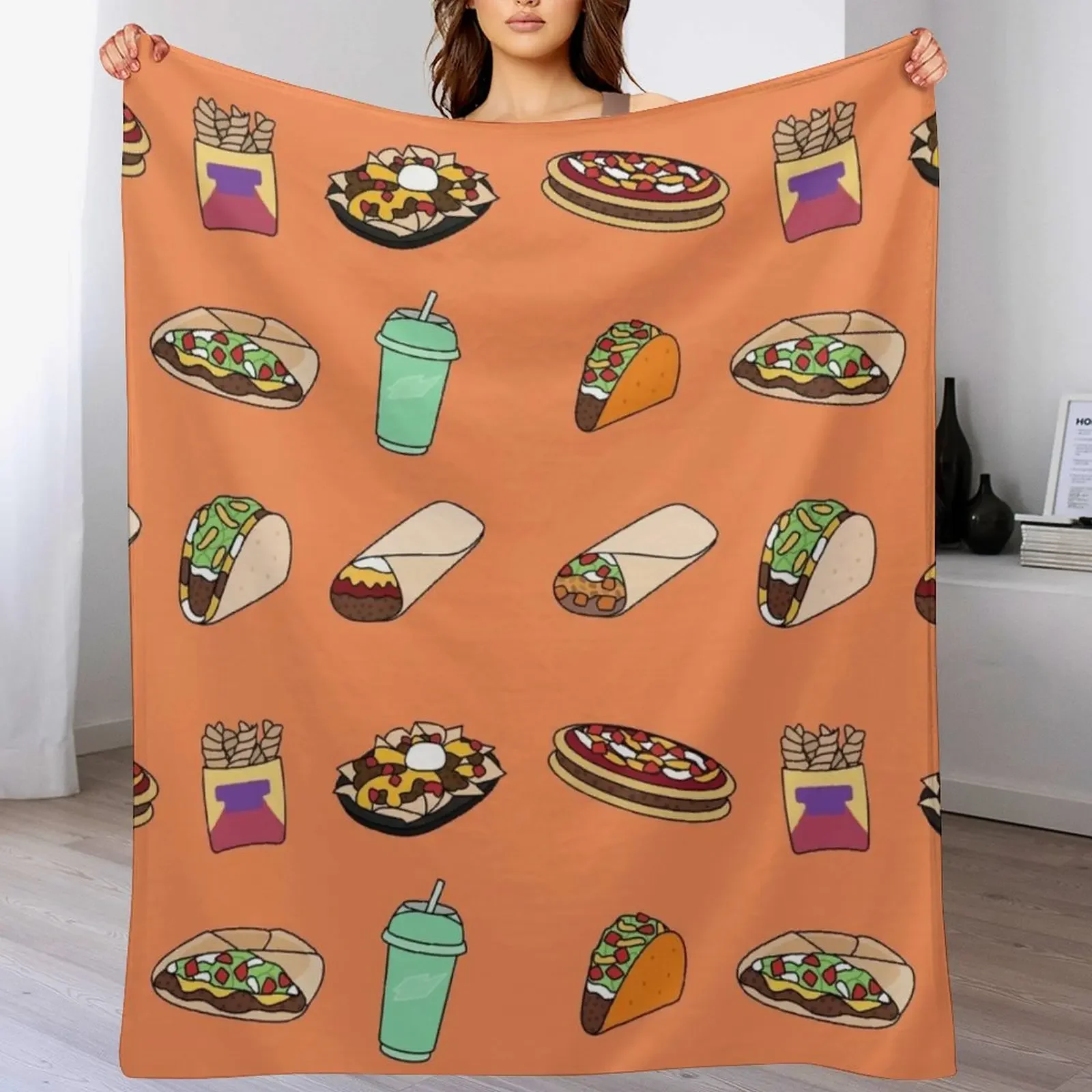 Taco Bell Throw Blanket Cozy Throw Blanket for Bed Sofa Chair