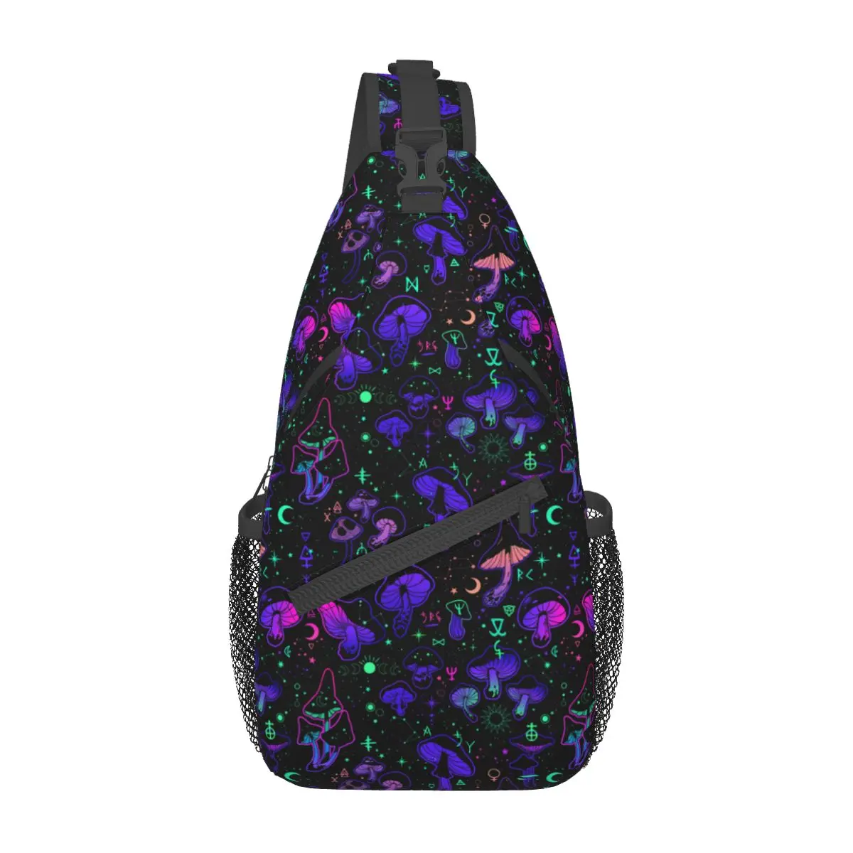 

Colorful Mushroom Small Sling Bags Chest Crossbody Shoulder Sling Backpack Outdoor Sports Daypacks art cartoon nature Fashion