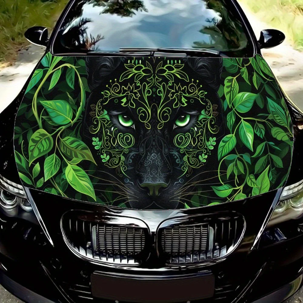 

Зеленая теневая загадочная пантера, обертка на капот автомобиля, цветная виниловая наклейка, графический капот грузовика, автоаксессуары, украшение, наклейка, подарок