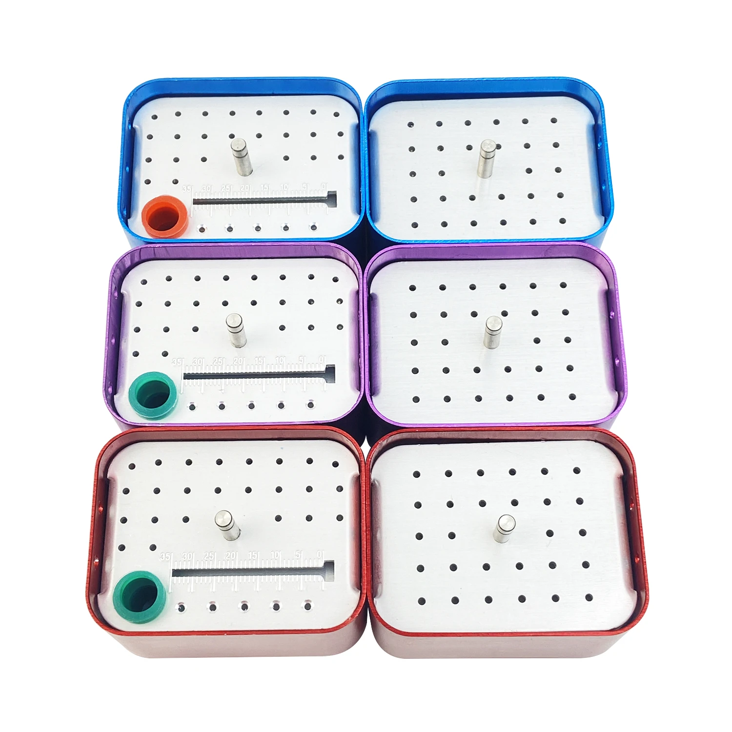 JOLANT 30 Holes Dental Disinfection Box Aluminum Autoclave Sterilizer Case Files Burs Holder Cleaning Stand Tools for Dentists