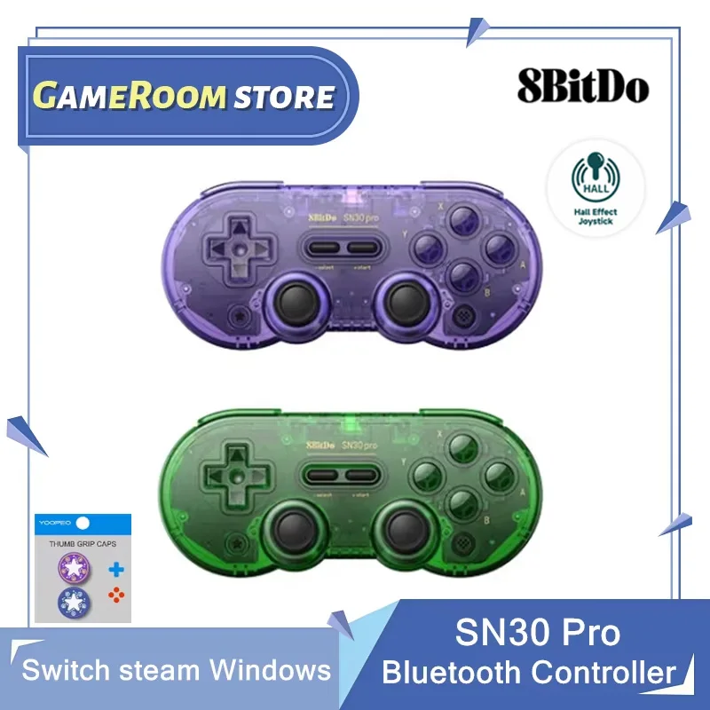 8Bitdo SN30 Pro kontroler gamepada Bluetooth z efektem Halla Joystick dla przełącznika Nintendo MacOS Android PC SteamoS Raspberry Pi