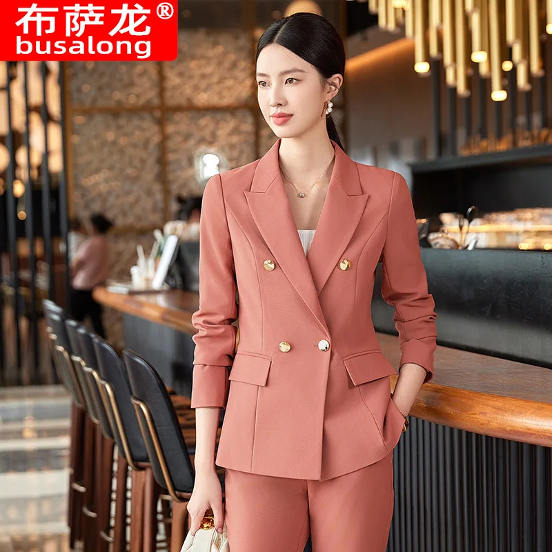 Business Suit Fashion High-End Tailored Suit Formal Clothes Workplace Slim-Fitting Work Clothes SuitOLCommuters' Workwear Leisur