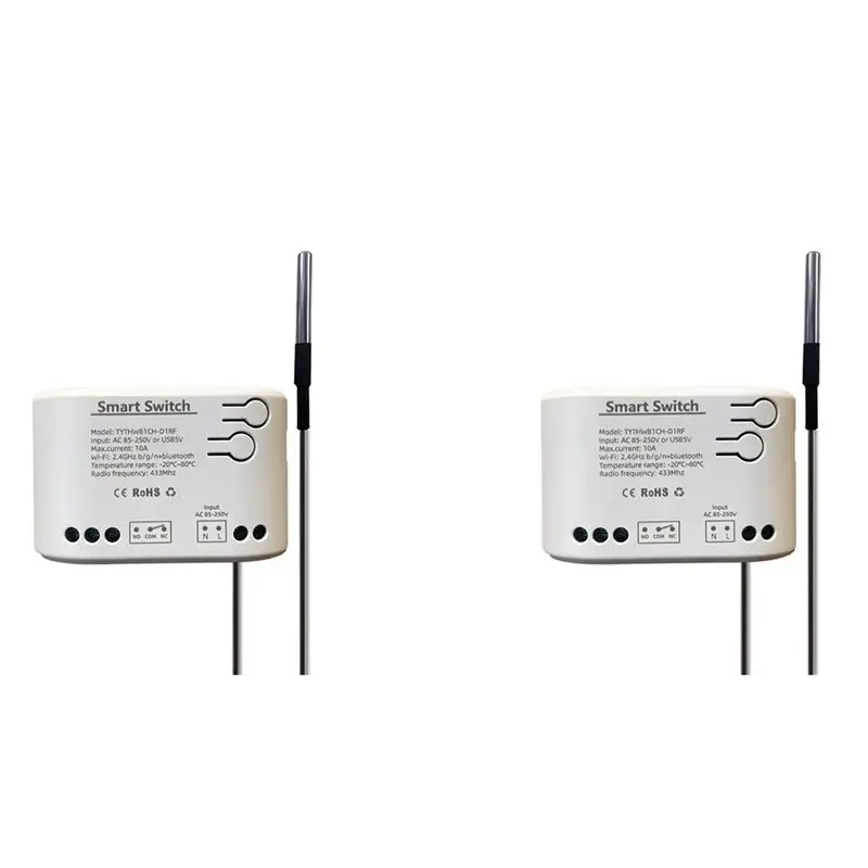 

ABPQ-2X Tuya Smart Life Wi-Fi переключатель реле мониторинг температуры термостат датчик пассивное сухое контактное реле 85-250 В