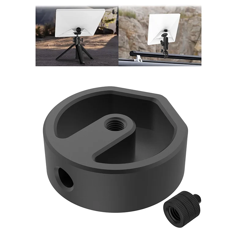 Per Starlink Mini Adattatore per treppiede Supporto per treppiede in lega di alluminio 1/4 "~ 20 e 3/8" ~ 16 Morsetto di fissaggio filettato o altra staffa di fissaggio