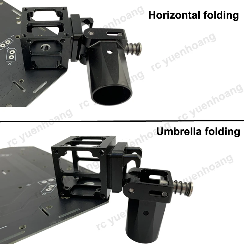 Abrazadera de brazo plegable de aleación de aluminio, Base de conector de junta de tubo de paraguas Horizontal para accesorio de marco de Dron multirotor, 20mm, 1 Uds.