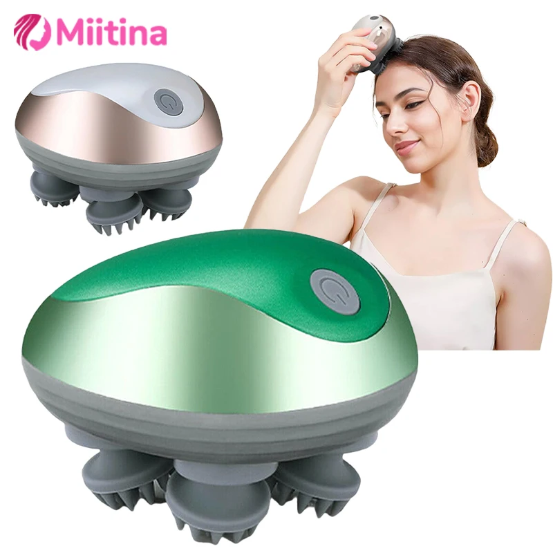 

4 Heads Electric Head Massager Mutifunction for Cats Dogs Pets Scalp Body 3D Stereo Massage Health Care Kneading Vibration Relax