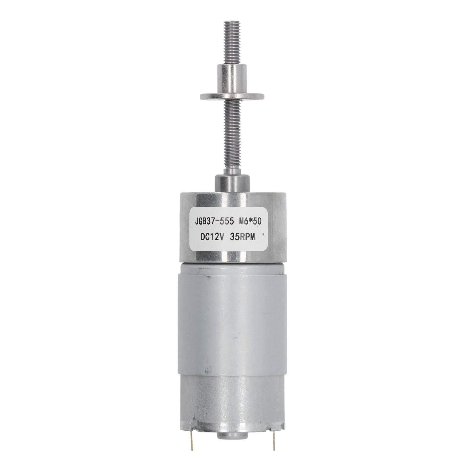

Self Locking DC Worm Gear Motor with Flange M6 Rotating Shaft Thread Speed Reduction Geared Motor DC12V