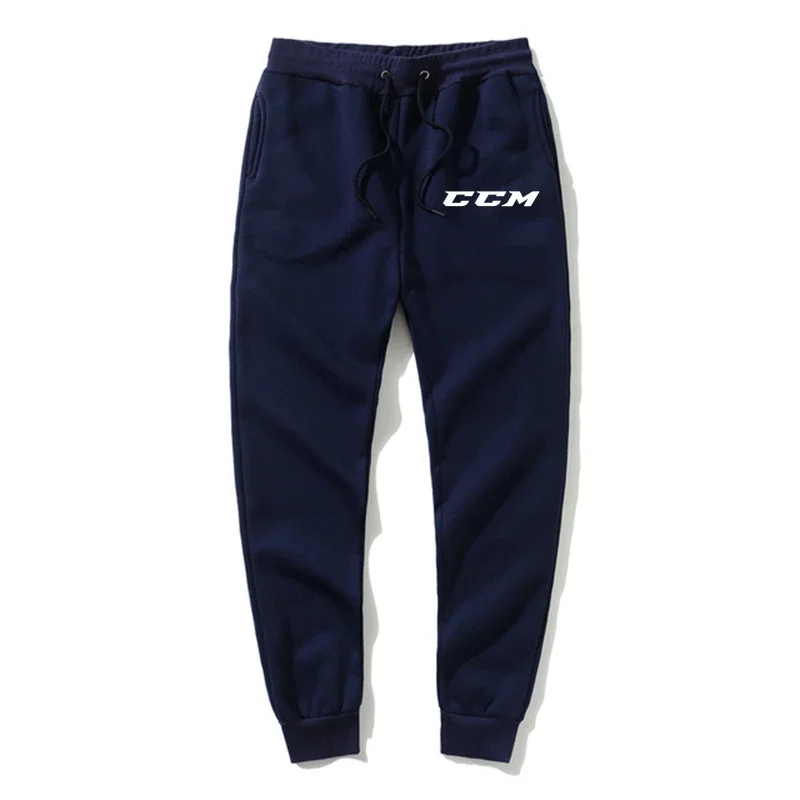 

CCM 2024 Spring Winter New Jogger Pants Men Running Jersey Sweatpants Cotton Webbing-Trimmed Drawstring Trousers