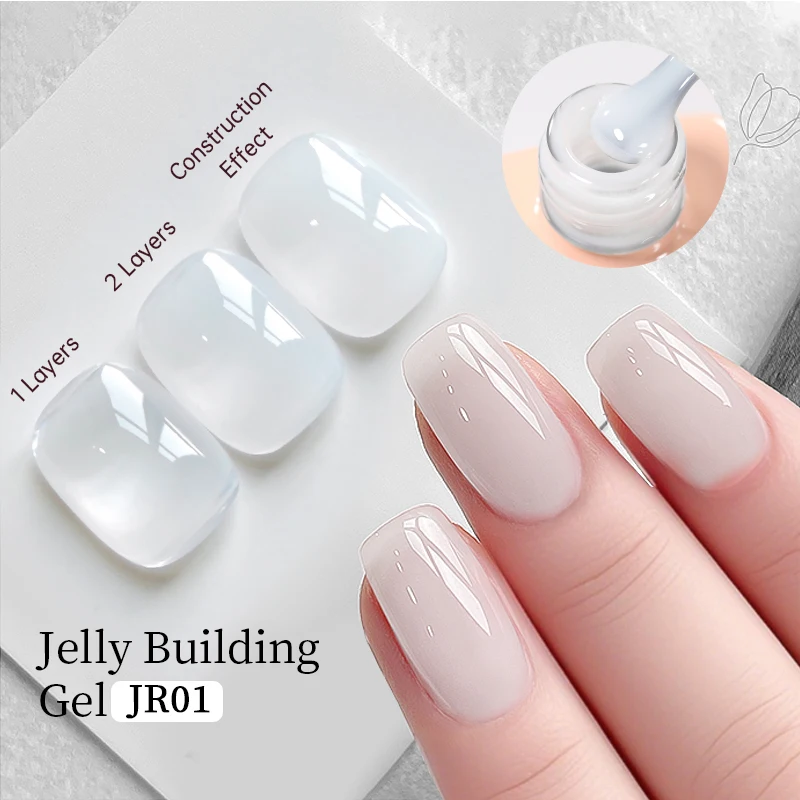 

UR SUGAR 1-5 шт. Желейный гель для наращивания Mikly Белый резиновый гель-лак для ногтей Натуральный цвет Nail Art Полуперманентный замачиваемый УФ-гель