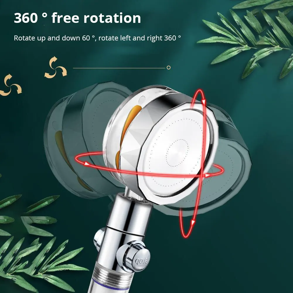 Nueva boquilla de ducha de mano de alta presión con filtro de algodón propulsor