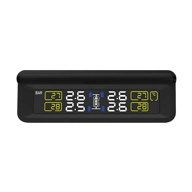 T86 Sensori wireless ad energia solare all'ingrosso Allarmi di monitoraggio della pressione dei pneumatici automobilistici 4 sensori interni TPMS