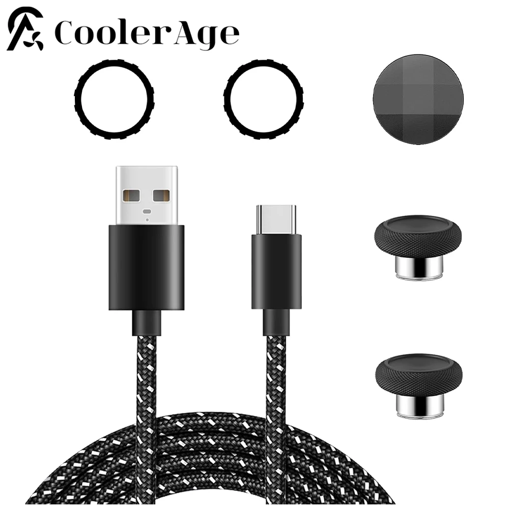 USB Type C Charging Cable for Xbox one Elite Series 2 Controller Component Kit Recent Rings D-Pad Thumbsticks Accessories