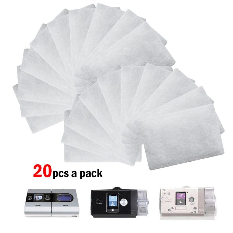 20pcs Replacable ResMed AirSense CPAP Disposable Universal Replacement Filters Cotton Filter Sleep Snorer