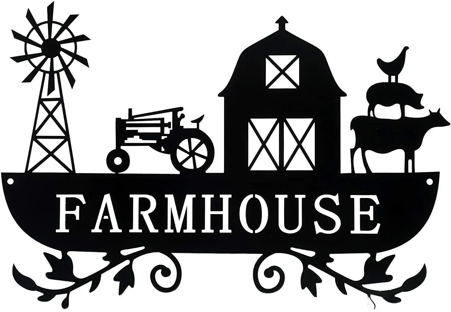 Farmhouse Metal Home Decor Rustic Farm Sign Windmill Barn Tractor Animal Decor Living Room/Home Decoration