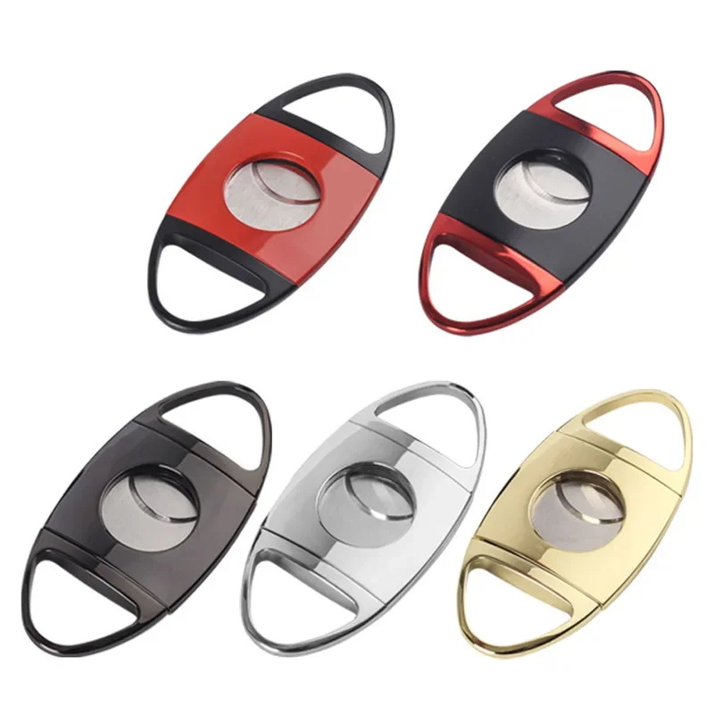 Cigar Cutter with Double Blades, Carbon Fiber Guillotine, Pocket Cigar Knot, Smoking Accessories, 95*45mm