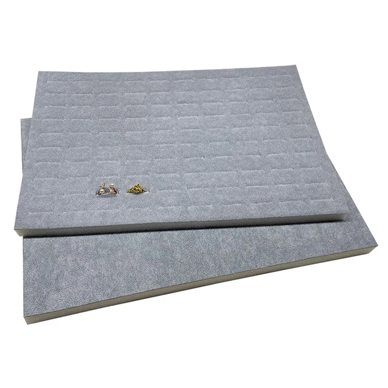 

1PC Ring Foam Cushion Jewelry Display Tray Liner DIY Inserts Liners Velvet Jewellery Rings Showed Case Tray