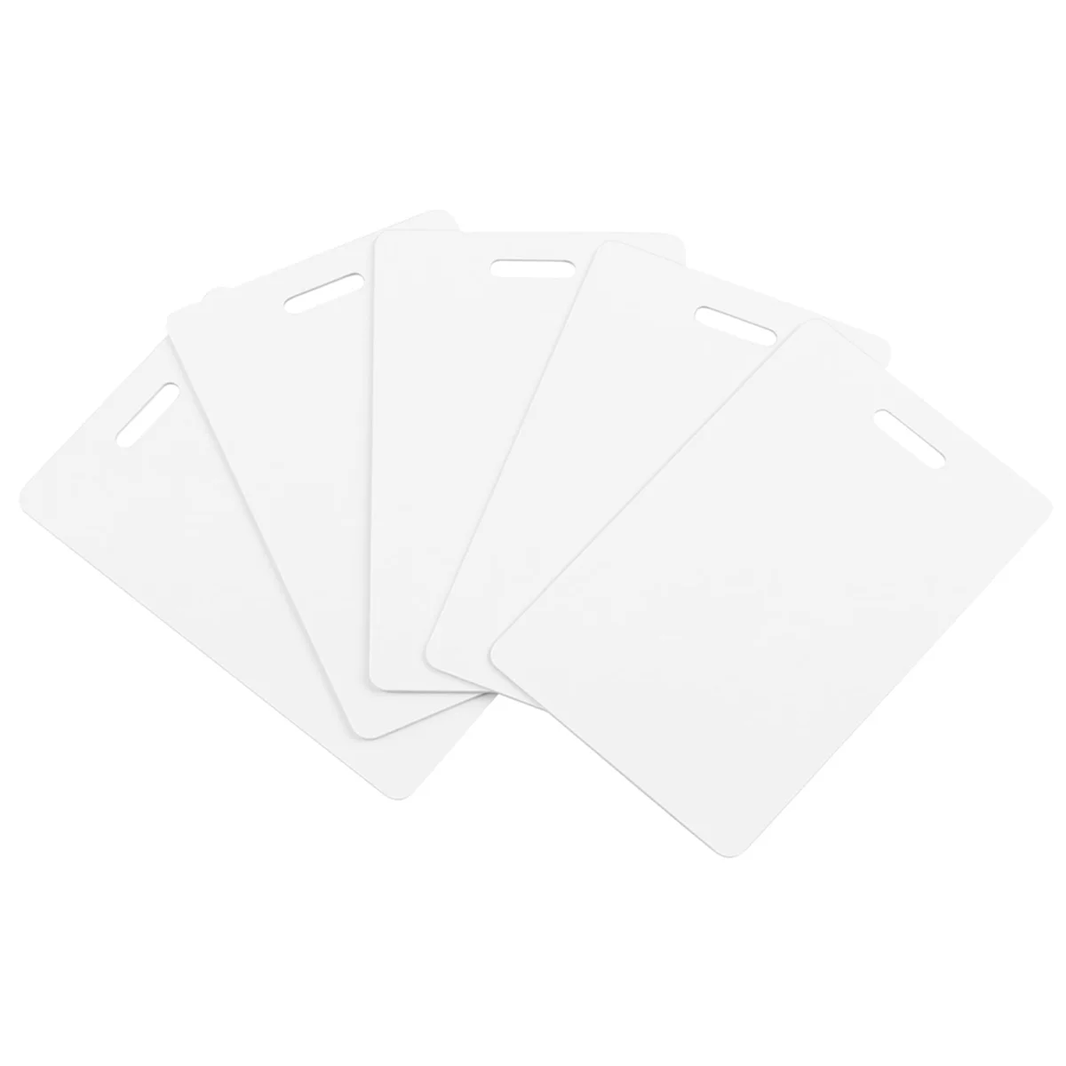 20 Pack Premium Blank PVC Cards with Slot Punch on Short Side - Vertical Slot Punch Blank ID Cards CR80 Plastic Cards