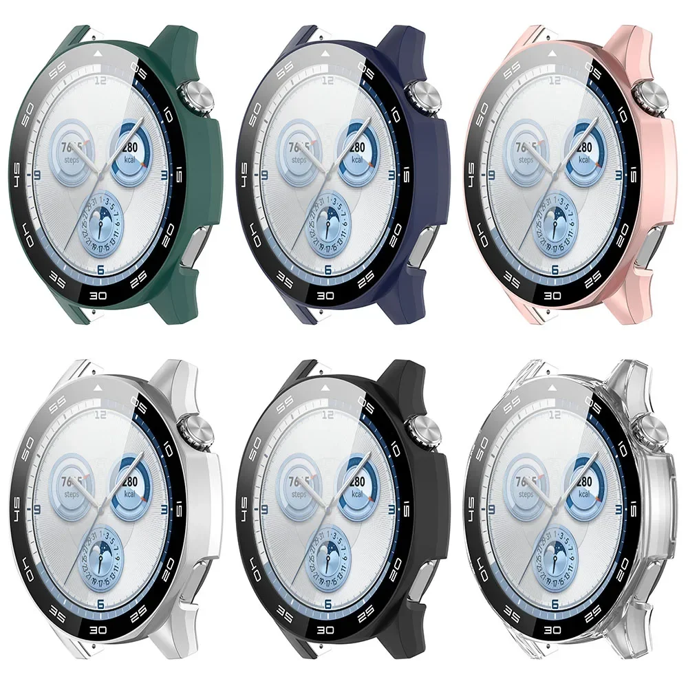 For Huawei Watch GT5 46mm Protection Cover 2-in-1 Protective Case With Screen Protector Glass Watch Shell With Tempered Glass