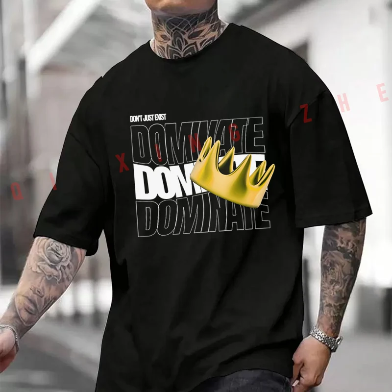 

DON’T JUST EXIST Design 2026 Cotton Casual T-shirts Mens Summer Motorcycle Cycling Sportswear Top Tee