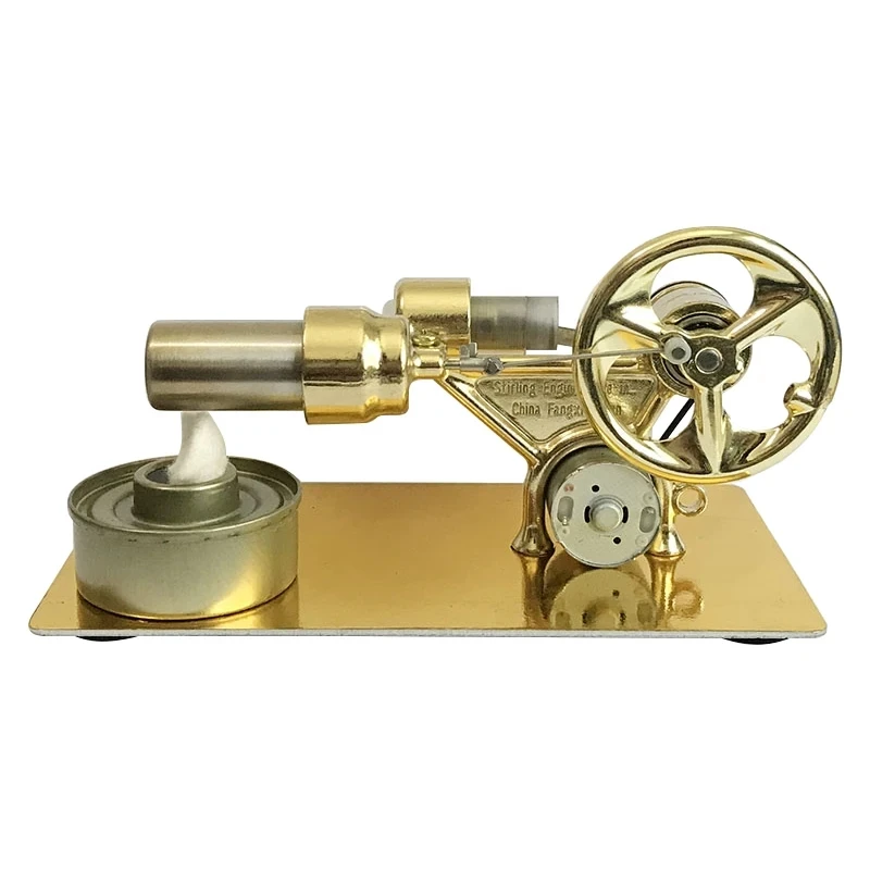 Steampunk Mini Hot Air Stirling Engine Motor Model Toy Stream Power Physics Experiment Model Educational Science Toy Gift Kids