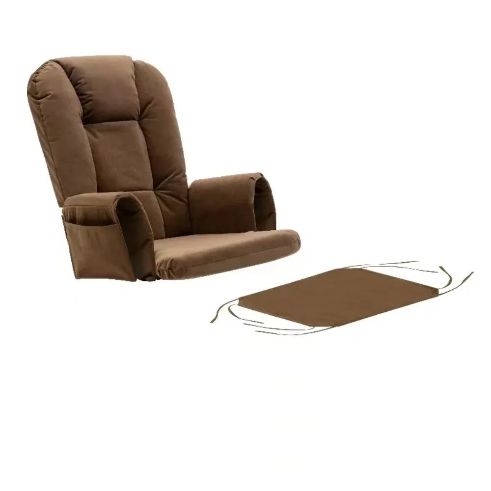 For Carpenters Replaceable Glide Rocking Chair Cushion Armrest Pad with Storage Pocket
