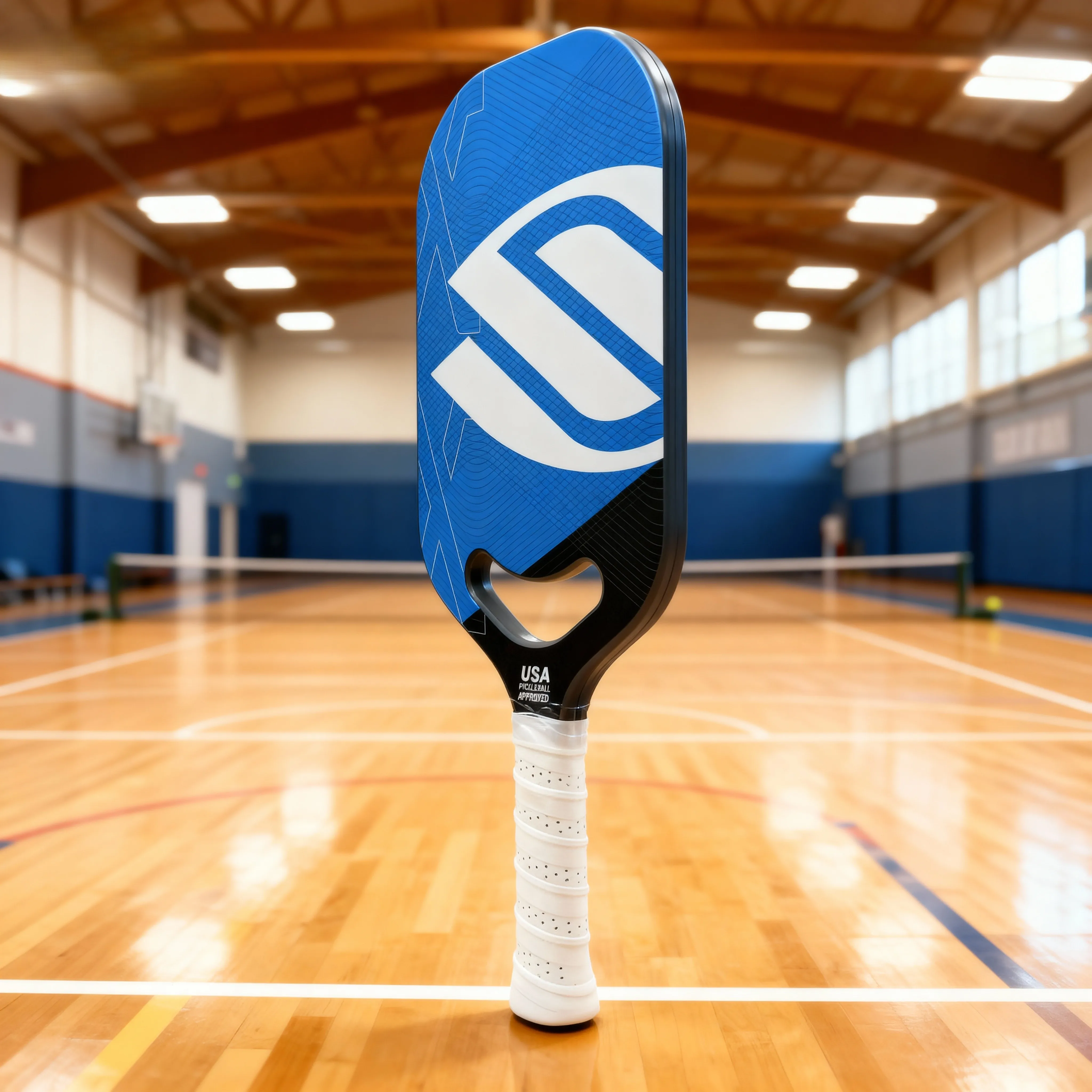 

T700 Углеродное волокно горячего прессования с отверстием для улыбки, безрамное весло для пиклбола